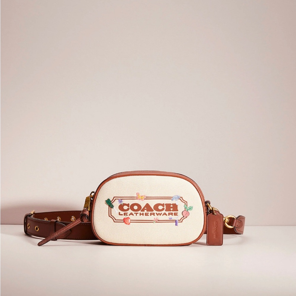 Rare Coach Camera Bag Badge Embroidered Veggie Garden